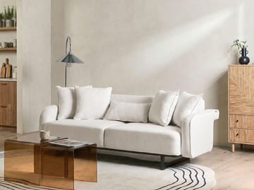 3-sits soffa Svanek - Off-White - Möbler - Vardagsrum - Soffor - 3-sits soffor
