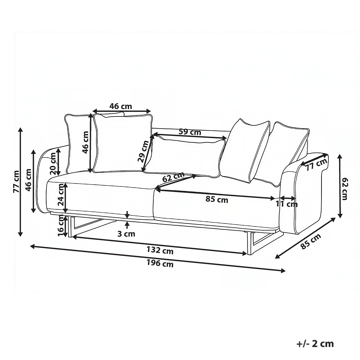 3-sits soffa Svanek - Off-White - Möbler - Vardagsrum - Soffor - 3-sits soffor