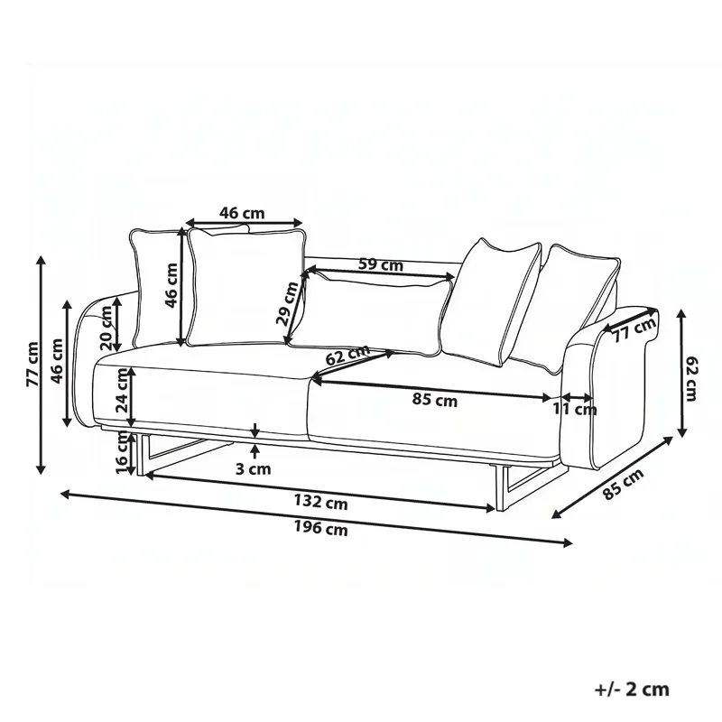 3-sits soffa Svanek - Off-White - Möbler - Vardagsrum - Soffor - 3-sits soffor