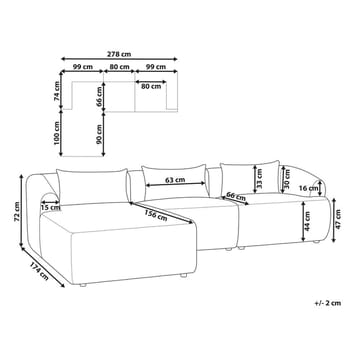 3-sits soffa Svansele - Vit/Högervänd - Möbler - Vardagsrum - Soffor - Hörnsoffor