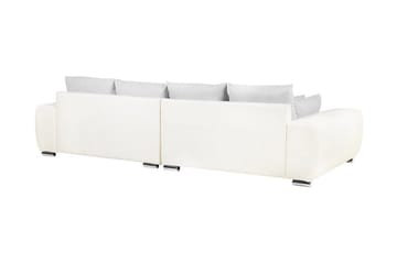 Torpo 3-sits Stor Djup Soffa i Tyg med Konstläderram - Ljusgrå - Möbler - Vardagsrum - Soffor - 3-sits soffor