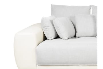 Torpo 3-sits Stor Djup Soffa i Tyg med Konstläderram - Ljusgrå - Möbler - Vardagsrum - Soffor - 3-sits soffor