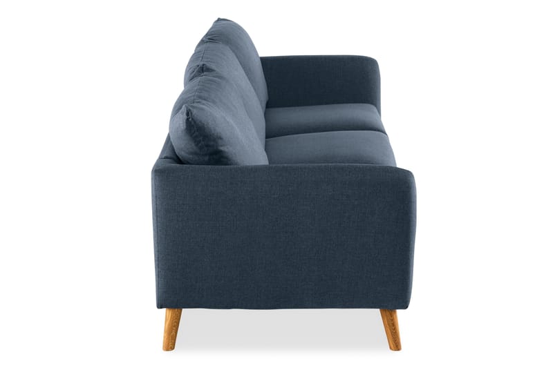 Trend 3-sits Soffa 218 cm med Svängda Armstöd i Tyg - Blå - Möbler - Vardagsrum - Soffor - 3-sits soffor
