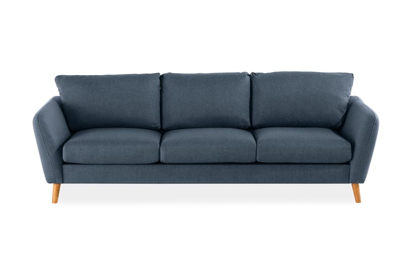 Trend 3-sits Soffa 218 cm med Svängda Armstöd i Tyg - Blå - Möbler - Vardagsrum - Soffor - 3-sits soffor