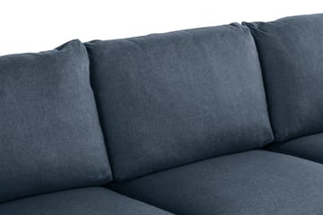Trend 3-sits Soffa 218 cm med Svängda Armstöd i Tyg - Blå - Möbler - Vardagsrum - Soffor - 3-sits soffor