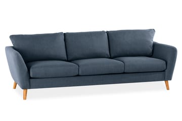 Trend 3-sits Soffa 218 cm med Svängda Armstöd i Tyg - Blå - Möbler - Vardagsrum - Soffor - 3-sits soffor