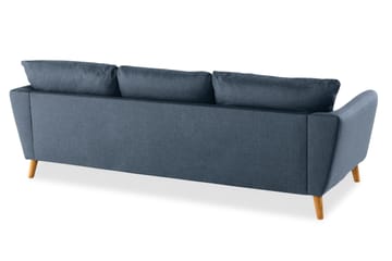 Trend 3-sits Soffa 218 cm med Svängda Armstöd i Tyg - Blå - Möbler - Vardagsrum - Soffor - 3-sits soffor