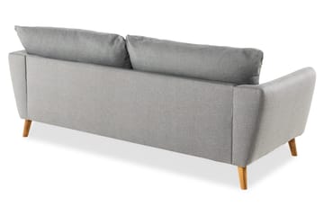 Trend 3-sits Soffa 218 cm med Svängda Armstöd i Tyg - Grå - Möbler - Vardagsrum - Soffor - 3-sits soffor