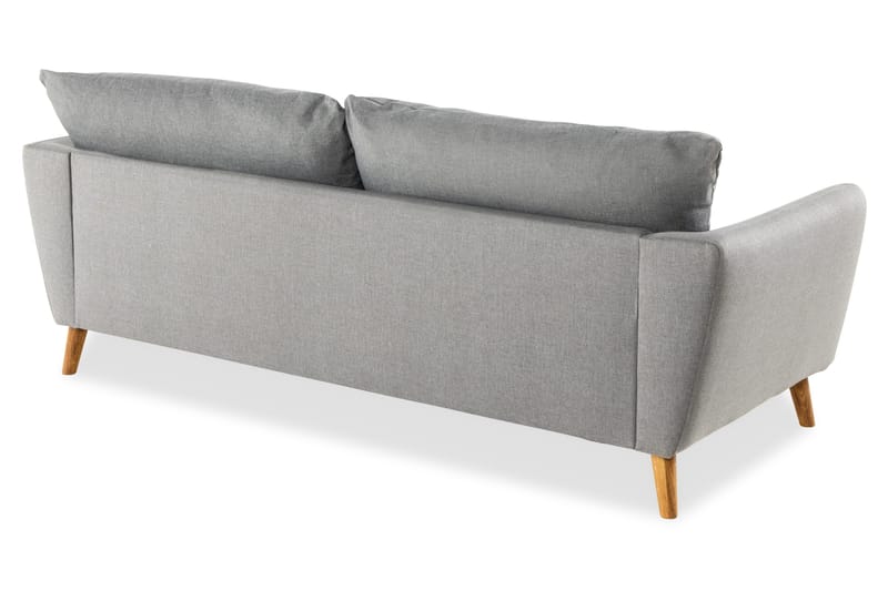 Trend 3-sits Soffa 218 cm med Svängda Armstöd i Tyg - Grå - Möbler - Vardagsrum - Soffor - 3-sits soffor