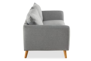 Trend 3-sits Soffa 218 cm med Svängda Armstöd i Tyg - Grå - Möbler - Vardagsrum - Soffor - 3-sits soffor
