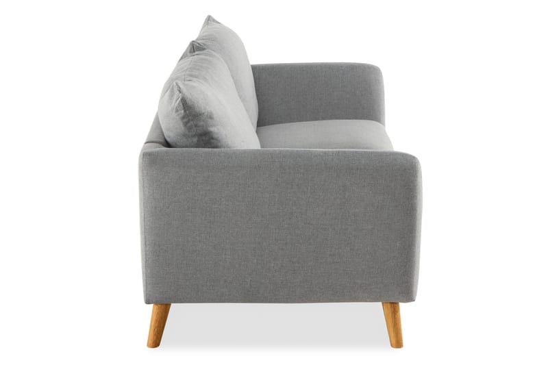 Trend 3-sits Soffa 218 cm med Svängda Armstöd i Tyg - Grå - Möbler - Vardagsrum - Soffor - 3-sits soffor