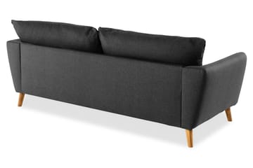 Trend 3-sits Soffa 218 cm med Svängda Armstöd i Tyg - Grå|Svart - Möbler - Vardagsrum - Soffor - 3-sits soffor