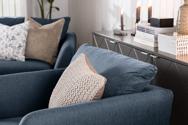 Trend 3-sits Tygsoffa - Blå - Möbler - Vardagsrum - Soffor - 3-sits soffor