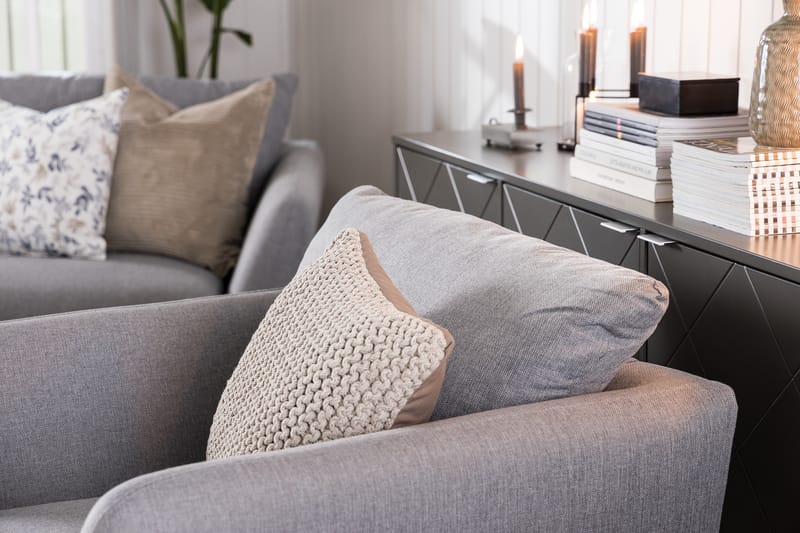 Trend 3-sits Tygsoffa - Grå - Möbler - Vardagsrum - Soffor - 3-sits soffor