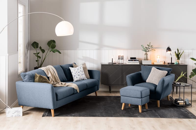 Trend 3-sits Tygsoffa - Mörkblå - Möbler - Vardagsrum - Soffor - 3-sits soffor
