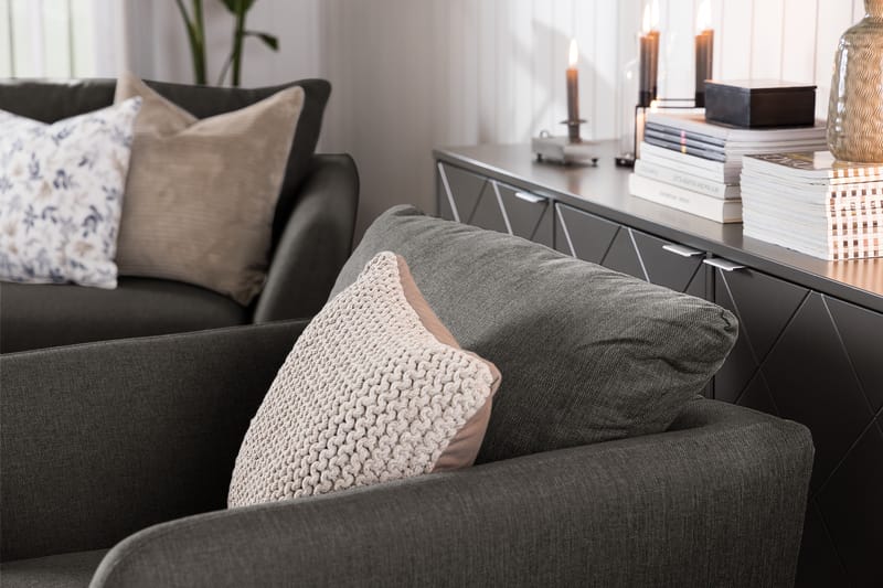 Trend 3-sits Tygsoffa - Svart - Möbler - Vardagsrum - Soffor - 3-sits soffor