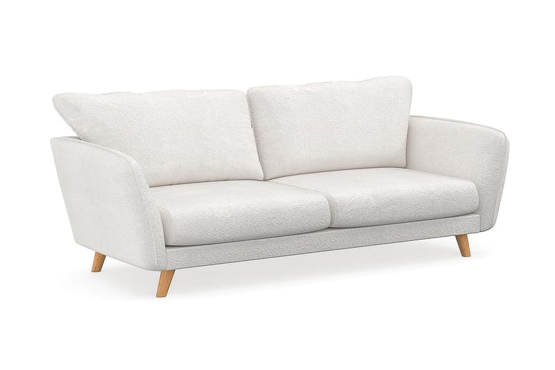 Trend Lyx 3-sits Soffa i Bouclé - Vit - Möbler - Vardagsrum - Soffor - 3-sits soffor
