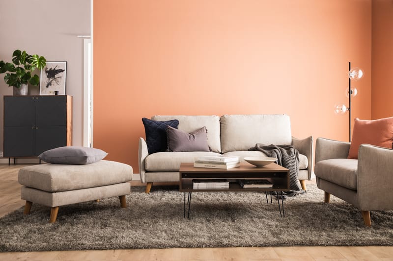 Trend Lyx 3-sits Tygsoffa - Beige - Möbler - Vardagsrum - Soffor - 3-sits soffor