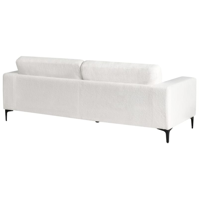 3-sits soffa Vadstena - Vit, Svart/Bouclé - Möbler - Vardagsrum - Soffor - 3-sits soffor