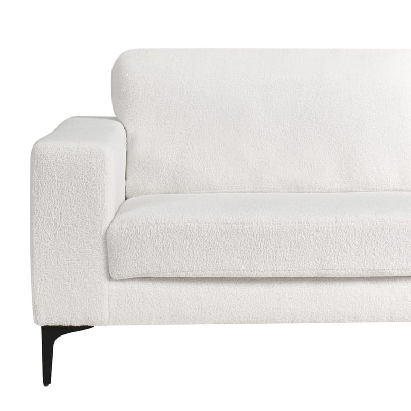 3-sits soffa Vadstena - Vit, Svart/Bouclé - Möbler - Vardagsrum - Soffor - 3-sits soffor
