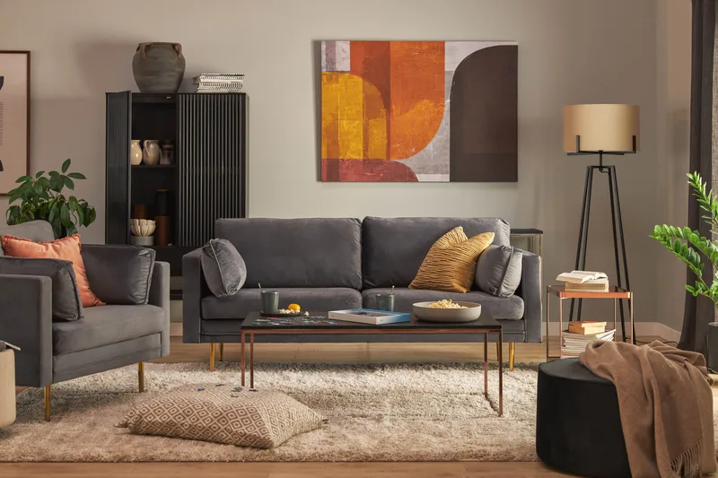 Vanlig Soffa utan divan & schäslong Bloom 3-sits Soffa Light grey - Möbler - Vardagsrum - Soffor - 3-sits soffor