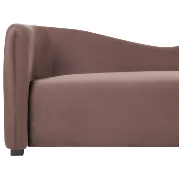 3-sits soffa Veltada - Mörkbrun - Möbler - Vardagsrum - Soffor - Sammetssoffor