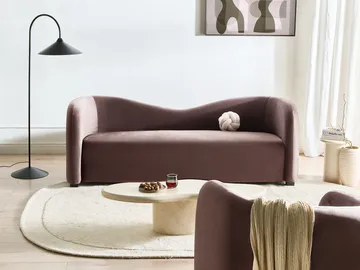 3-sits soffa Veltada - Mörkbrun - Möbler - Vardagsrum - Soffor - Sammetssoffor