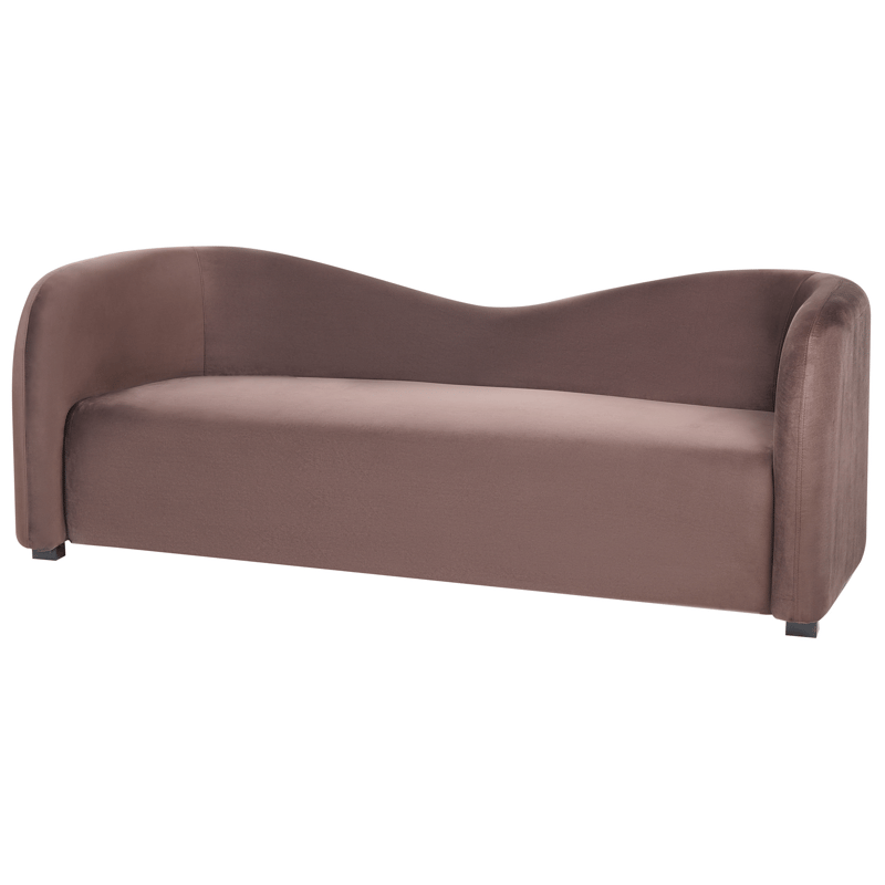 3-sits soffa Veltada - Mörkbrun - Möbler - Vardagsrum - Soffor - Sammetssoffor