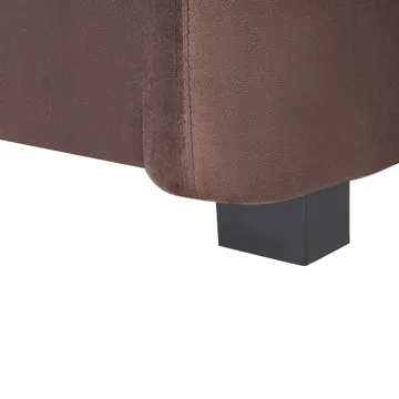 3-sits soffa Veltada - Mörkbrun - Möbler - Vardagsrum - Soffor - Sammetssoffor