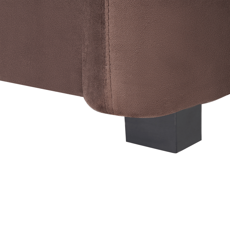 3-sits soffa Veltada - Mörkbrun - Möbler - Vardagsrum - Soffor - Sammetssoffor