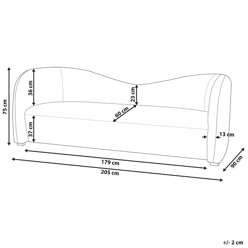 3-sits soffa Veltada - Möbler - Vardagsrum - Soffor - Sammetssoffor