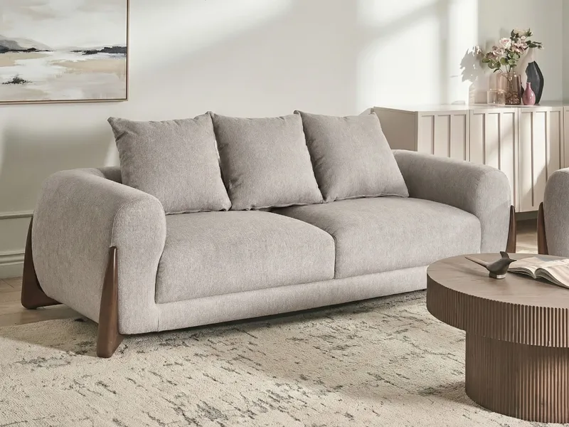 3-sits soffa Vinliden - Mörkbrun, Taupe - Möbler - Vardagsrum - Soffor - 3-sits soffor