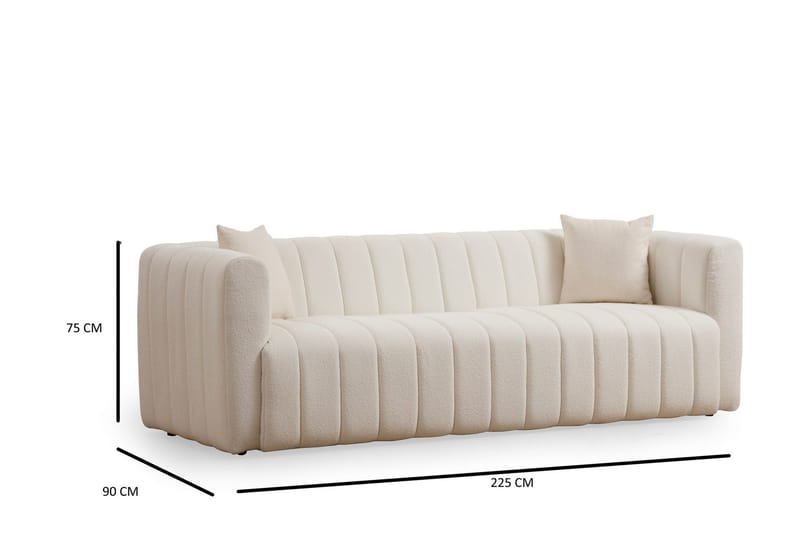 Viraa Soffa 3-sits - Beige - Möbler - Vardagsrum - Soffor - 3-sits soffor