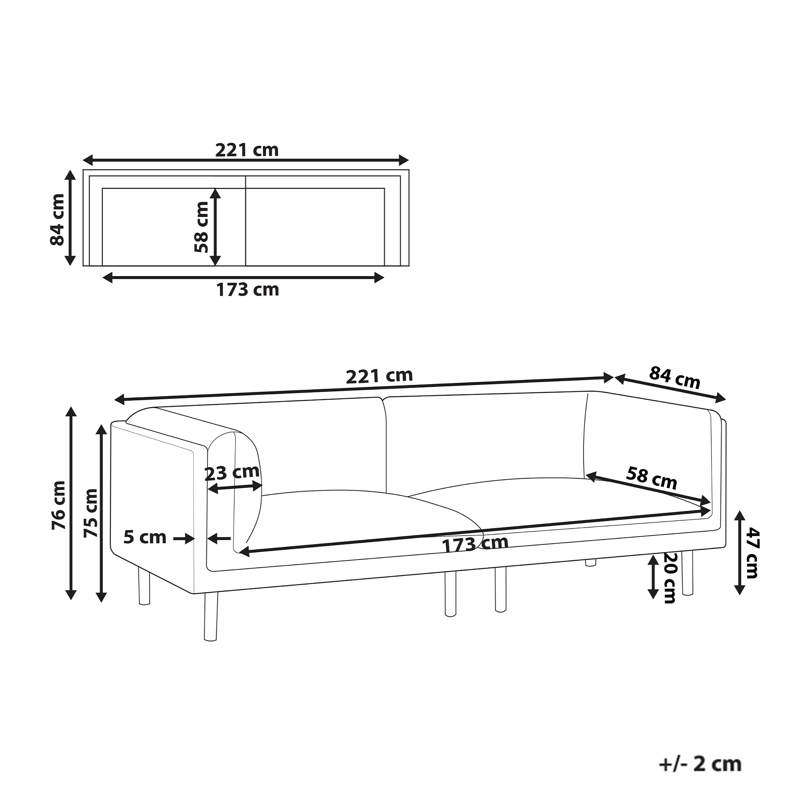 3-sits soffa Vorgod Bouclé - Off-White - Möbler - Vardagsrum - Soffor - 3-sits soffor