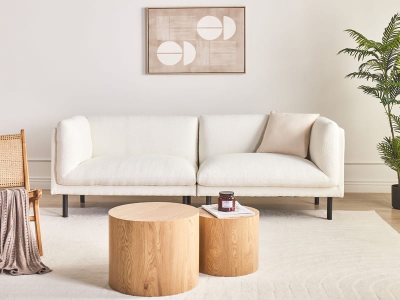 3-sits soffa Vorgod Bouclé - Off-White - Möbler - Vardagsrum - Soffor - 3-sits soffor