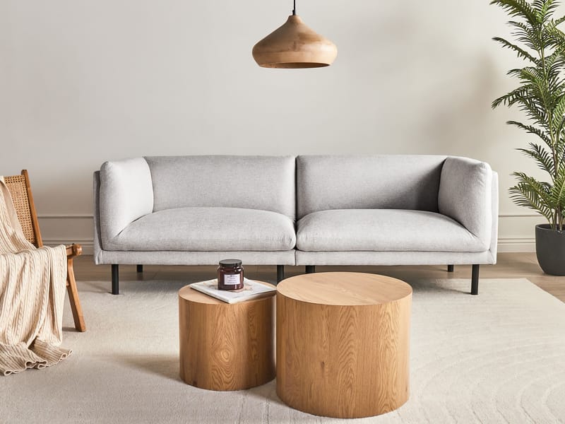 3-sits soffa Vorgod Tyg - Ljusgrå - Möbler - Vardagsrum - Soffor - 3-sits soffor