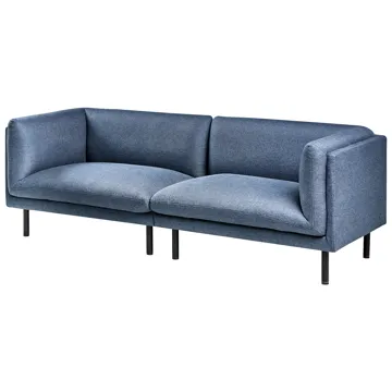 3-sits soffa Vorgod Tyg - Mörkblå - Möbler - Vardagsrum - Soffor - 2-sits soffor