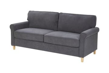Warmoth Soffa med Rullarmstöd i Tyg - Grå - Möbler - Vardagsrum - Soffor - 3-sits soffor