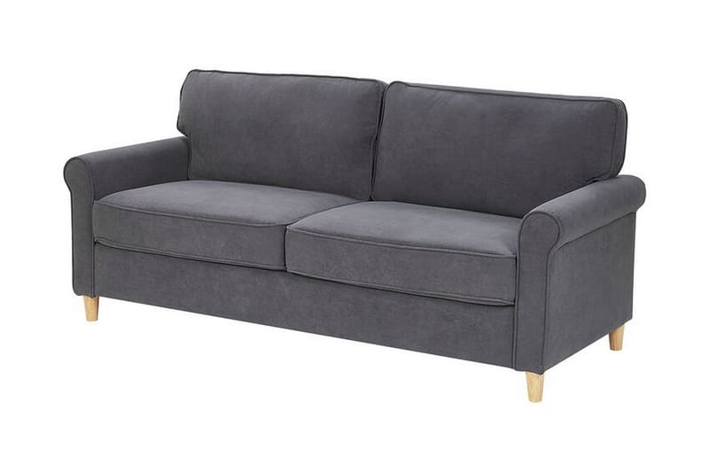 Warmoth Soffa med Rullarmstöd i Tyg - Grå - Möbler - Vardagsrum - Soffor - 3-sits soffor