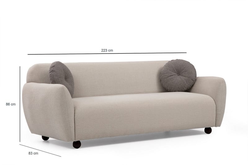 Whitecliffs Soffa 3-sits - Cream - Möbler - Vardagsrum - Soffor - 3-sits soffor