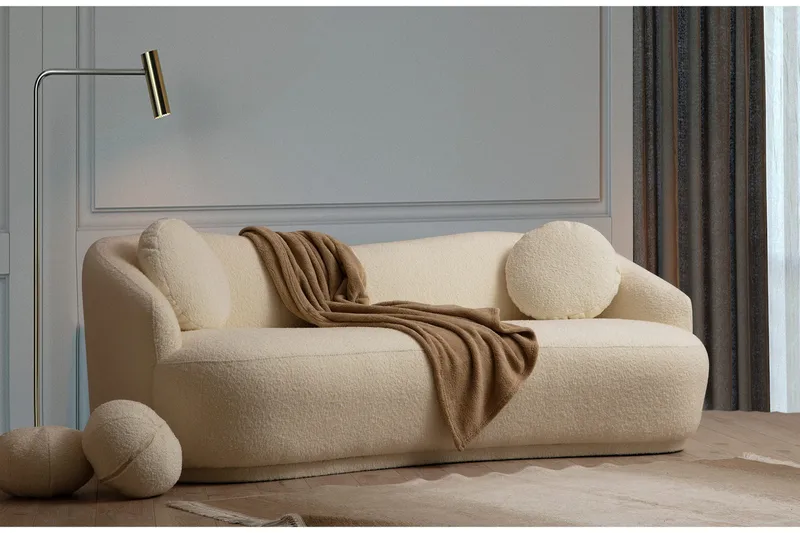 Yarrawonga Soffa 3-sits - Beige|Bouclé - Möbler - Vardagsrum - Soffor - 3-sits soffor