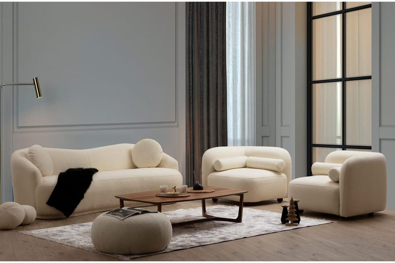 Yarrawonga Soffa 3-sits - Beige|Bouclé - Möbler - Vardagsrum - Soffor - 3-sits soffor