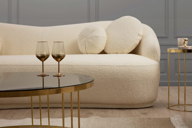 Yarrawonga Soffa 3-sits - Beige|Bouclé - Möbler - Vardagsrum - Soffor - 3-sits soffor