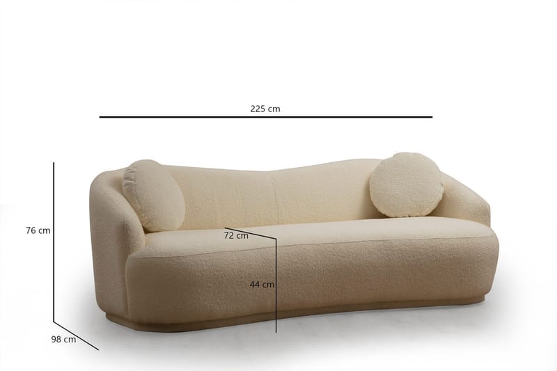 Yarrawonga Soffa 3-sits - Beige|Bouclé - Möbler - Vardagsrum - Soffor - 3-sits soffor