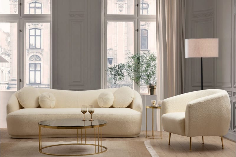 Yarrawonga Soffa 3-sits - Beige|Bouclé - Möbler - Vardagsrum - Soffor - 3-sits soffor