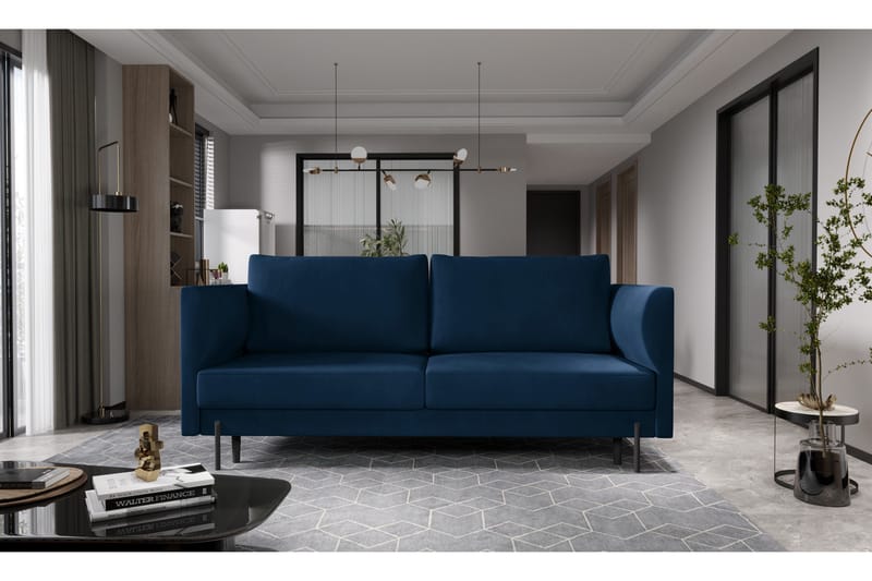 Zerlo 3-sits Soffa - Mörkblå - Möbler - Vardagsrum - Soffor - 3-sits soffor