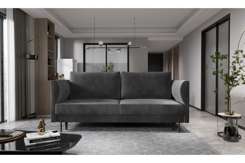 Zerlo 3-sits Soffa - Mörkgrå - Möbler - Vardagsrum - Soffor - 3-sits soffor