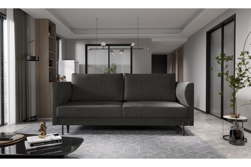 Zerlo 3-sits Soffa - Mörkgrå - Möbler - Vardagsrum - Soffor - 3-sits soffor