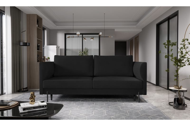 Zerlo 3-sits Soffa - Svart - Möbler - Vardagsrum - Soffor - 3-sits soffor