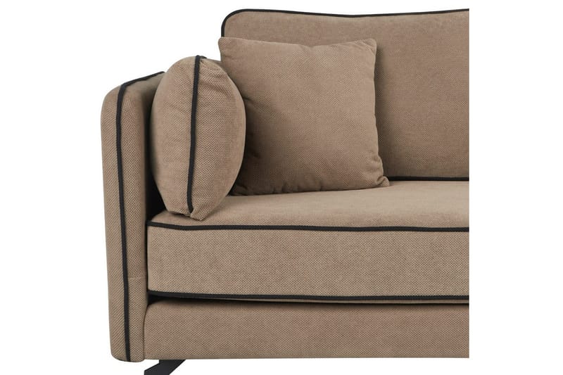 3-sitssoffa Altan Brun, Svart, Vänstervänd - Beige - Möbler - Vardagsrum - Soffor - Divansoffa & schäslong